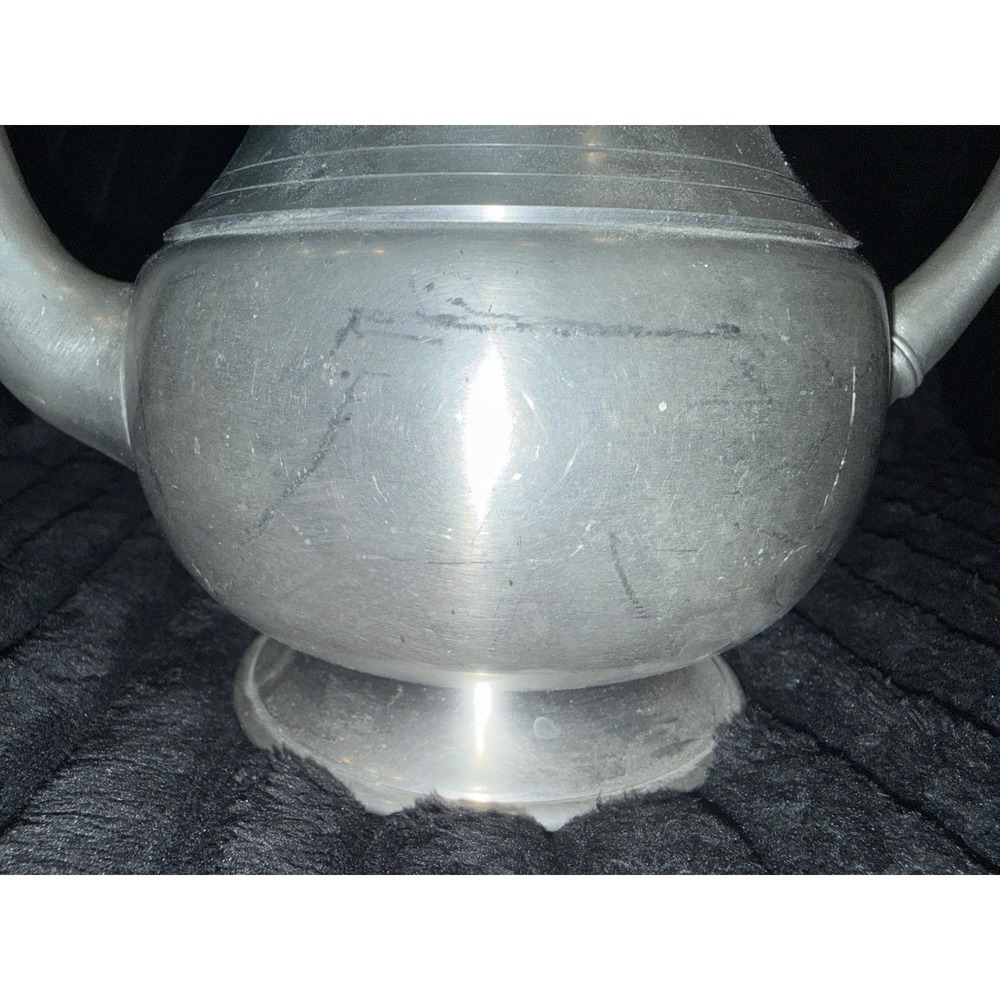 Woodbury Pewterers Pewter Tea Pot Collectible Serving Vessel 9" Tall - Picture 4 of 13
